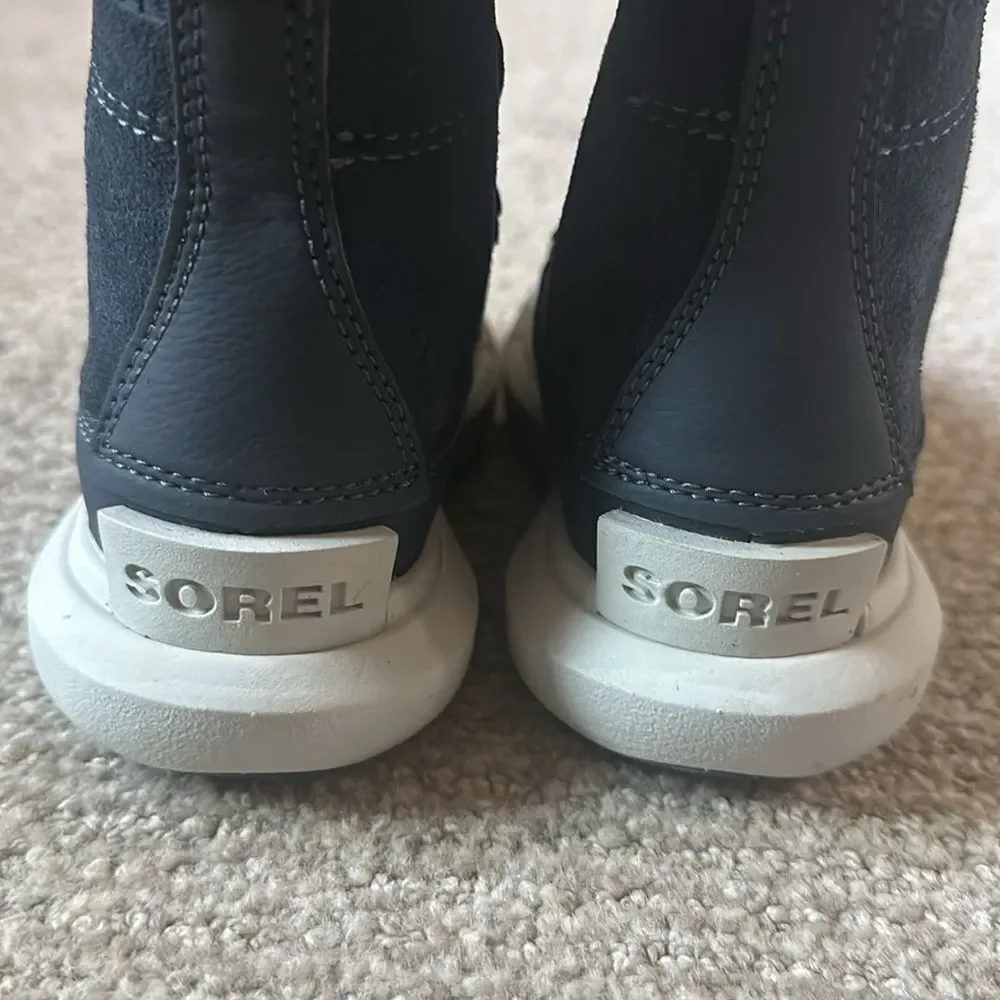 SOREL Kids' Explorer Waterproof Lace-Up Boot Blue India Ink/Moonstone Size 11